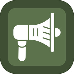 Obraz premium Speaker Glyph Green Box Icon