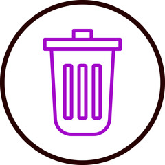 Recyclable disposables Vector Line Purple Circle Black