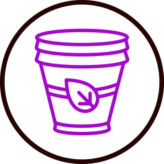 Bioplastics packaging Vector Line Purple Circle Black