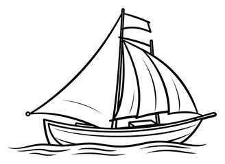Obraz premium PNG Boat sailboat vehicle drawing.