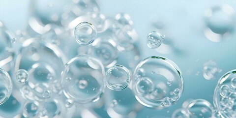 Exploring Molecular Structure in a Liquid Bubble with a Skincare or Cosmetics Theme. Concept Molecular Structure, Liquid Bubble, Skincare Theme, Cosmetics, Exploring