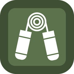 Hand Grip Glyph Green Box Icon