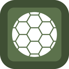 Fototapeta premium Football Glyph Green Box Icon