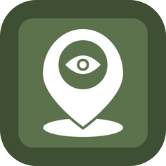 Map Point Glyph Green Box Icon