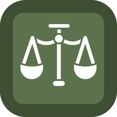 Law Glyph Green Box Icon