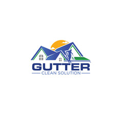 Gutter services logo vector template desing