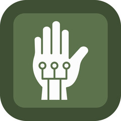 Obraz premium Wired Gloves Glyph Green Box Icon