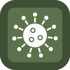 Infection Glyph Green Box Icon