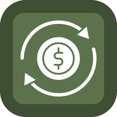 Business Glyph Green Box Icon