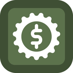 Badge Glyph Green Box Icon