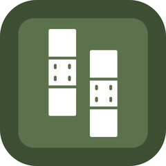 Bandage Glyph Green Box Icon