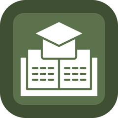 Learning Glyph Green Box Icon