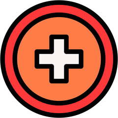 cross, pharmacy, doctor, health care, first aid Icon