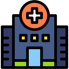 Obraz premium hospital, facility, clinic, medical, bulding Icon