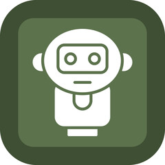 Ai Tutor Vector Glyph Green Box Icon