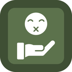 Silent Vector Glyph Green Box Icon