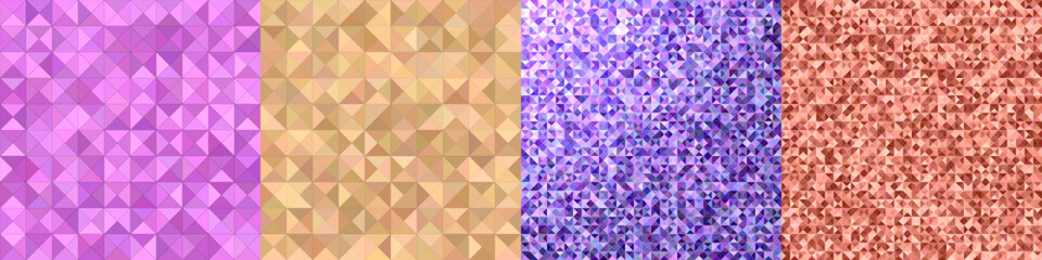 Abstract triangle polygon background set
