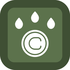 Vitamins Vector Glyph Green Box Icon