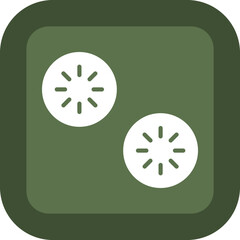 Cucumber Vector Glyph Green Box Icon