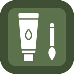 Oil Paint Vector Glyph Green Box Icon
