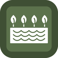 Ground Vector Glyph Green Box Icon