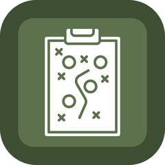 Planning Glyph Green Box Icon