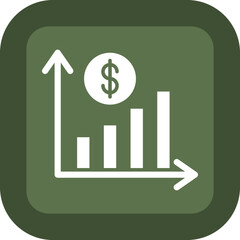 Economy Glyph Green Box Icon