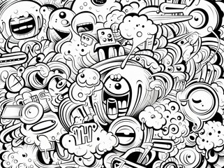 Abstract Doodle Art Design.