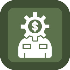 Manager Glyph Green Box Icon