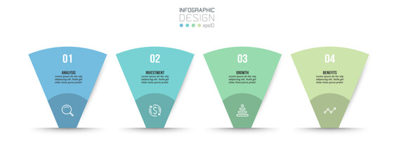 Infographic template business concept with step.
