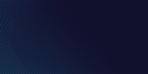 Dark abstract background with glowing wave. Shiny moving lines design element. Modern purple blue gradient flowing wave lines. Futuristic technology concept. Vector illustration design