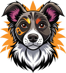 Dog design silhouette vector art work EPS file, Generator AI
