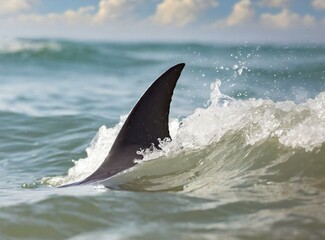 Fototapeta premium Shark Fin in the Ocean