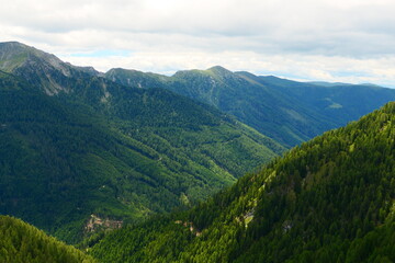 Obraz premium Panoramablick, gesehen von der Nockalmstraße