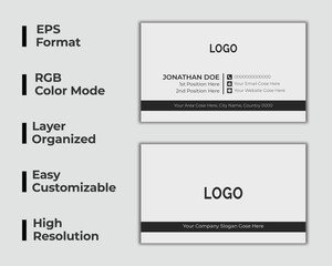 Minimal business card, modern personal visiting card, simple personal card, creative business card template, layout, set