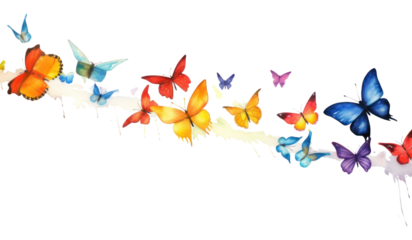PNG Flying butterflies animal nature petal.