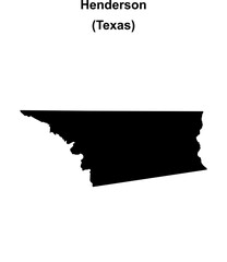 Henderson County (Texas) blank outline map