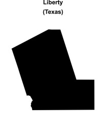 Liberty County (Texas) blank outline map
