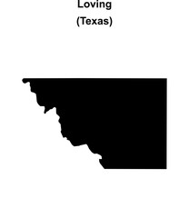 Loving County (Texas) blank outline map