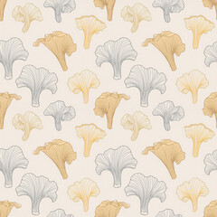 seamless pattern with mushrooms
