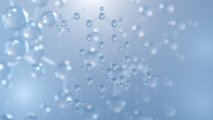 thebaine molecular structure 3d, paramorphine, structural chemical formula view from a microscope