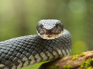 Snake on the wild in Spain. Spanish Fauna. Closeup Photography. European Snake.