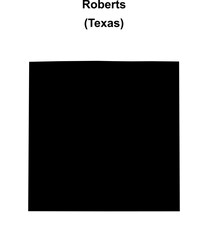 Roberts County (Texas) blank outline map
