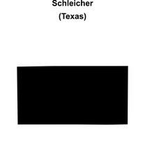 Obraz premium Schleicher County (Texas) blank outline map