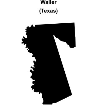 Waller County (Texas) blank outline map
