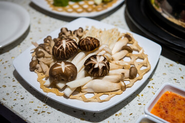 Steamed food in water bath, a new form of cooking in Vietnam. Brings little health benefits and is delicious