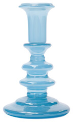 PNG Baby blue retro glass candlestick holder vase white background drinkware.