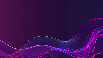 Fototapeta premium Vibrant Currents: Abstract Waves of Violet and Pink