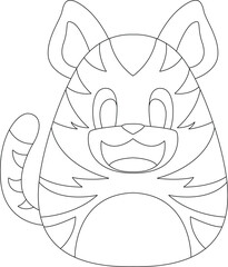 Tiger Easter Easter egg Animal Vector Graphic Art Illustration