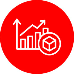 Sales Vector Line White Circle Red